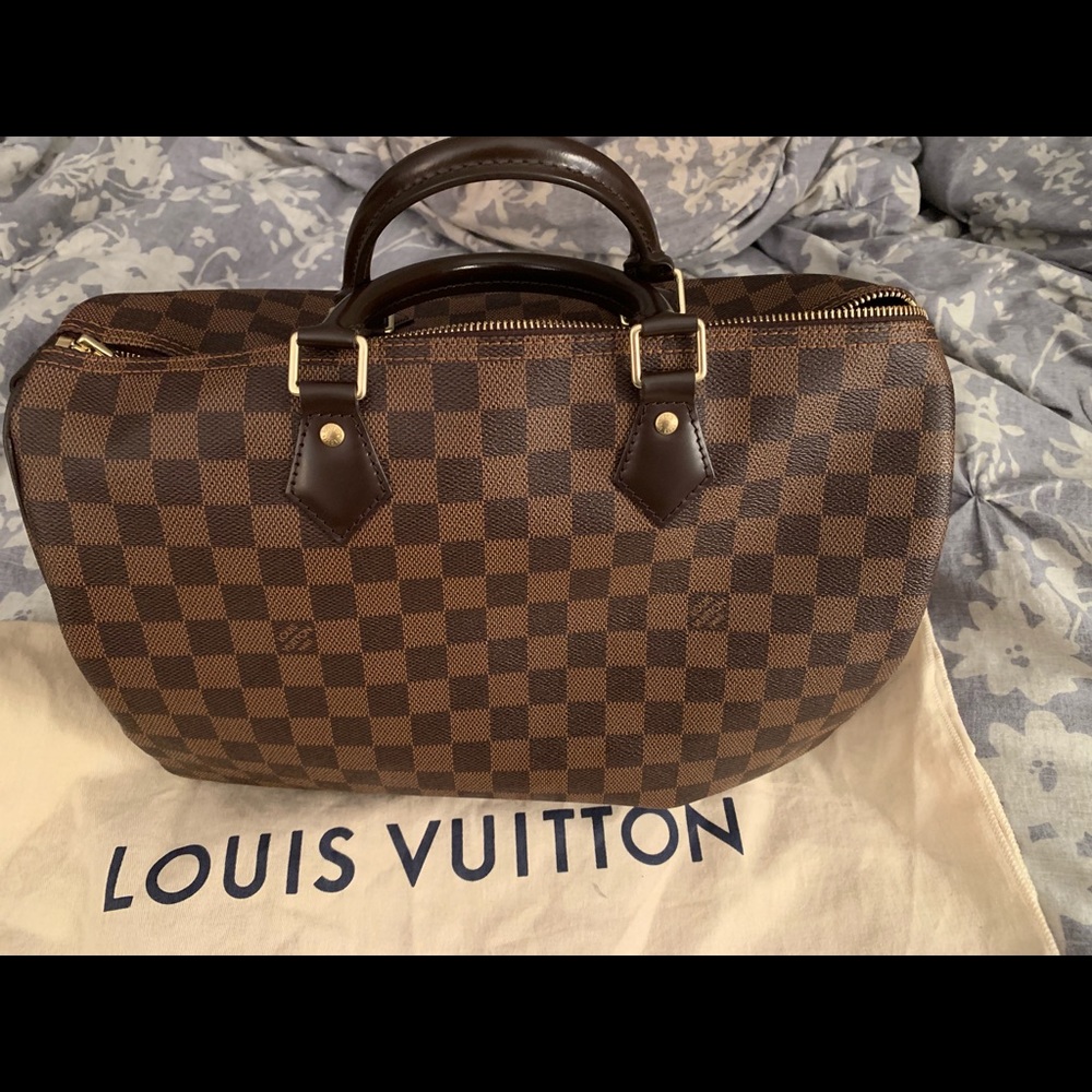 Authentic Louis Vuitton Ebene Damier speedy 35